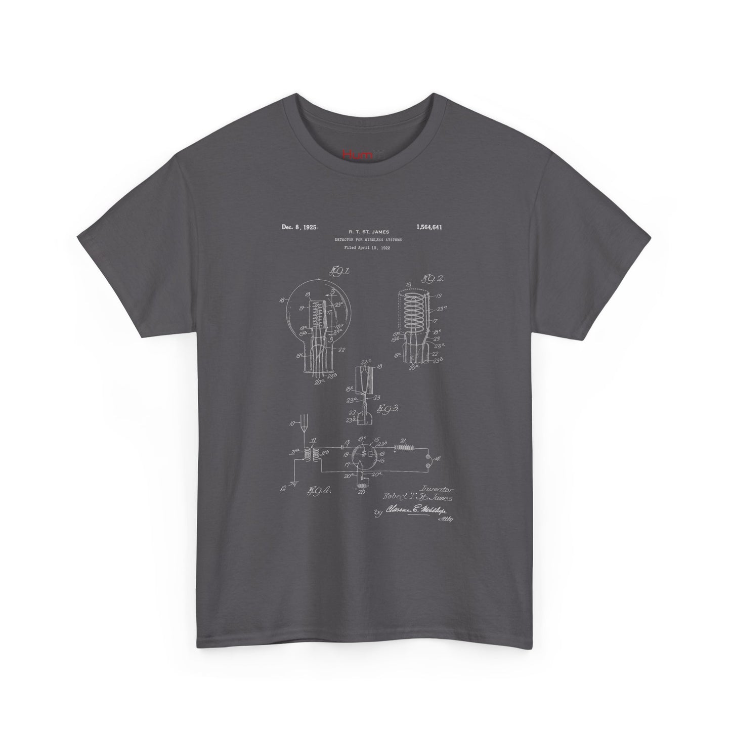 Polera Unisex con diseño de Patente de Sistema Detector Inalámbrico