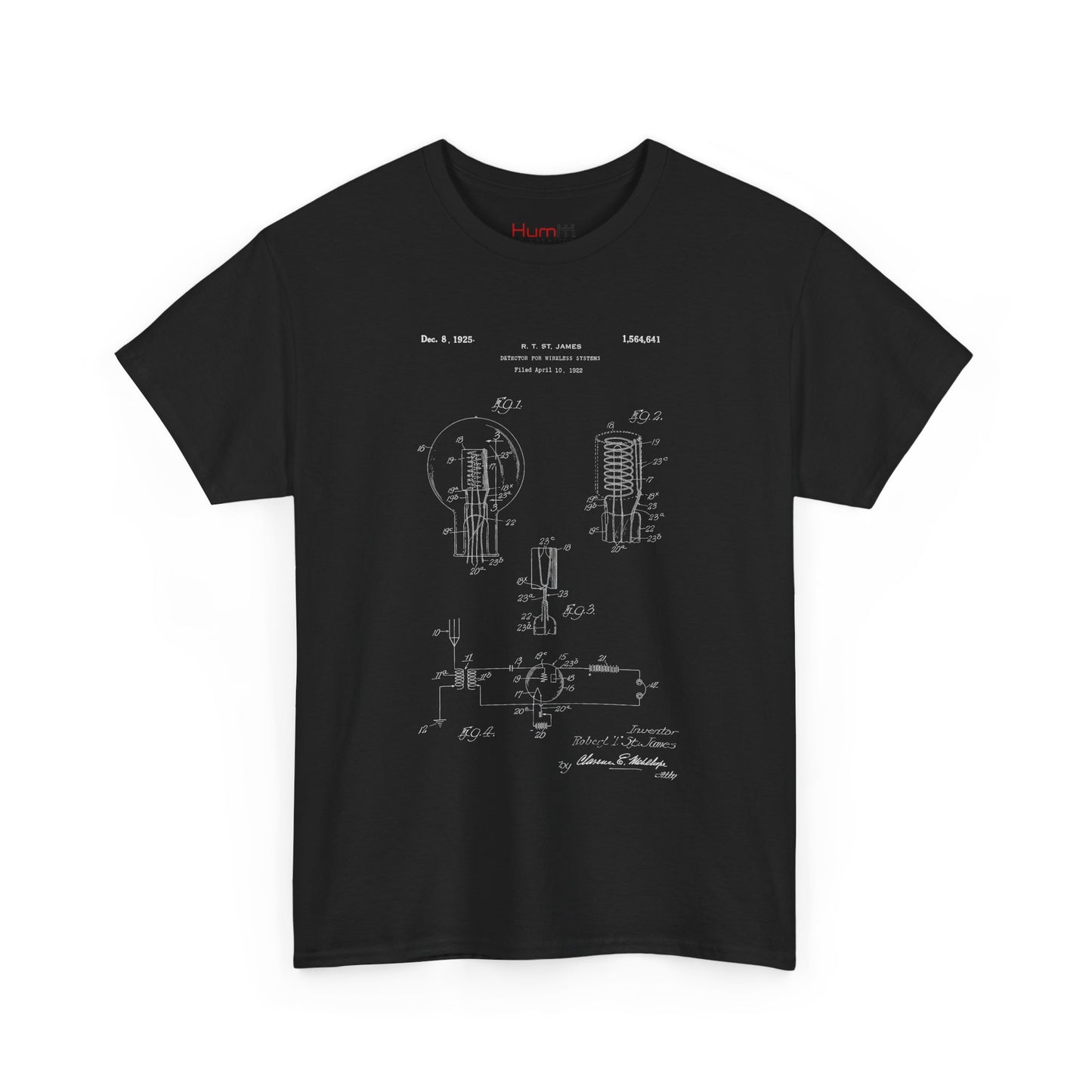 Polera Unisex con diseño de Patente de Sistema Detector Inalámbrico