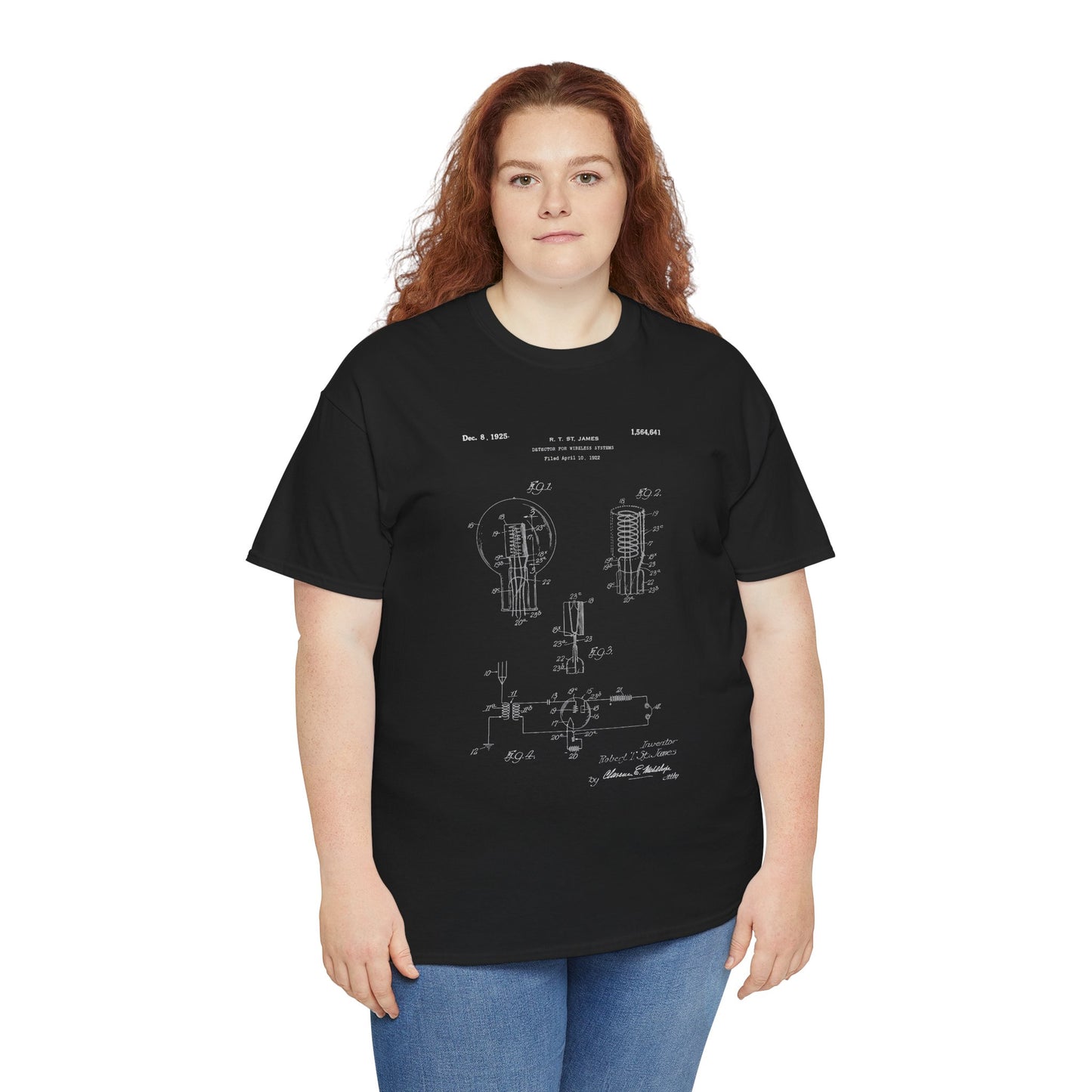 Polera Unisex con diseño de Patente de Sistema Detector Inalámbrico
