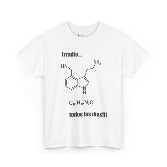 Polera Unisex con diseño de fórmula química de la serotonina