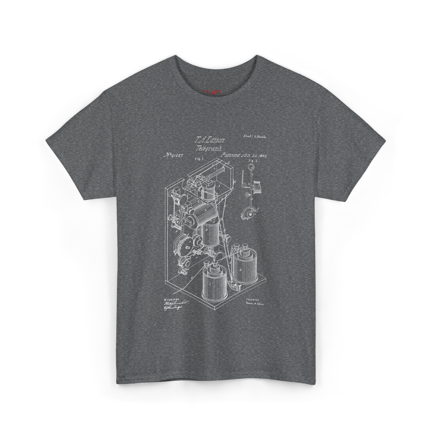 Polera Unisex con diseño de Patente del Telégrafo