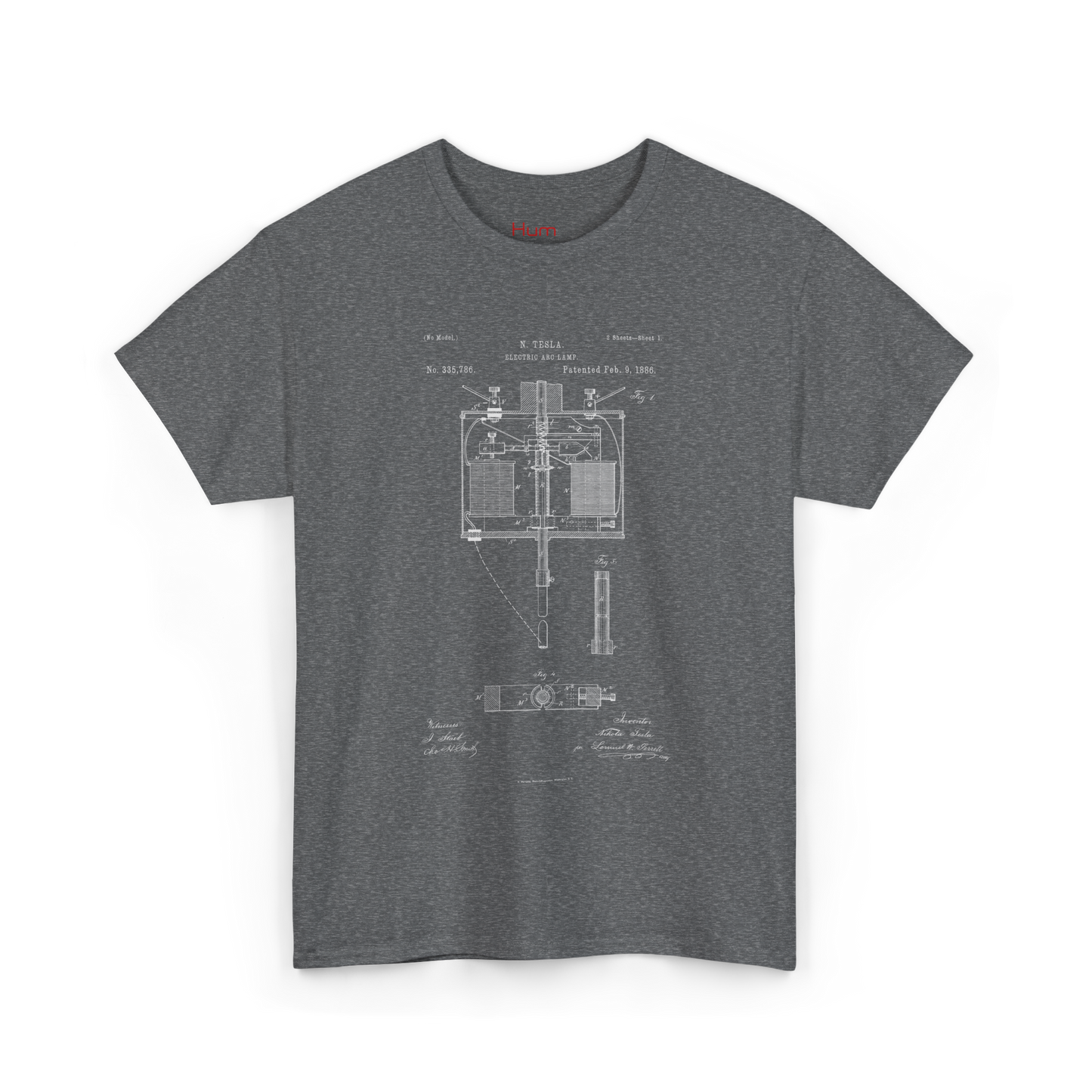 Polera Unisex con diseño de Patente de Lámpara de Arco Eléctrico
