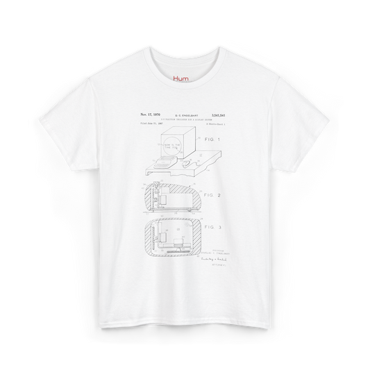Polera Unisex con diseño de Patente de Mouse