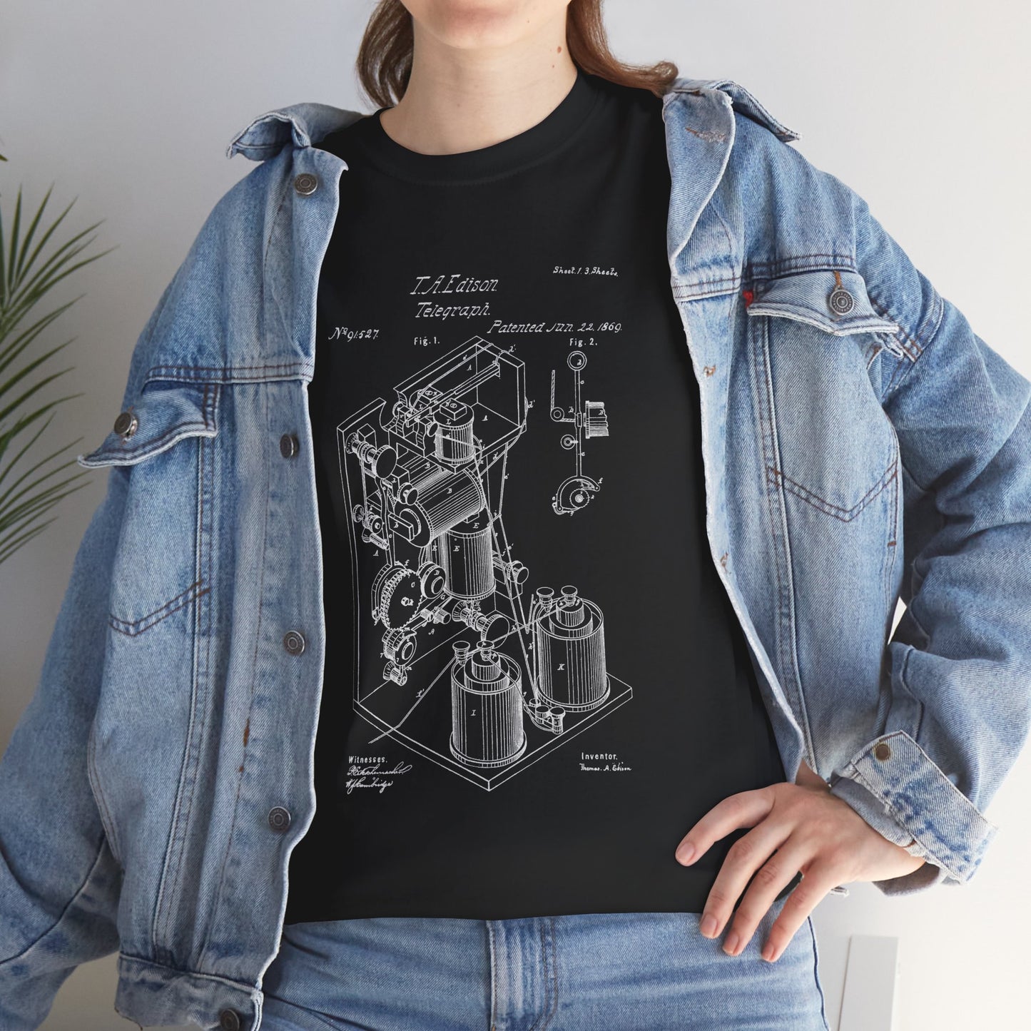 Polera Unisex con diseño de Patente del Telégrafo