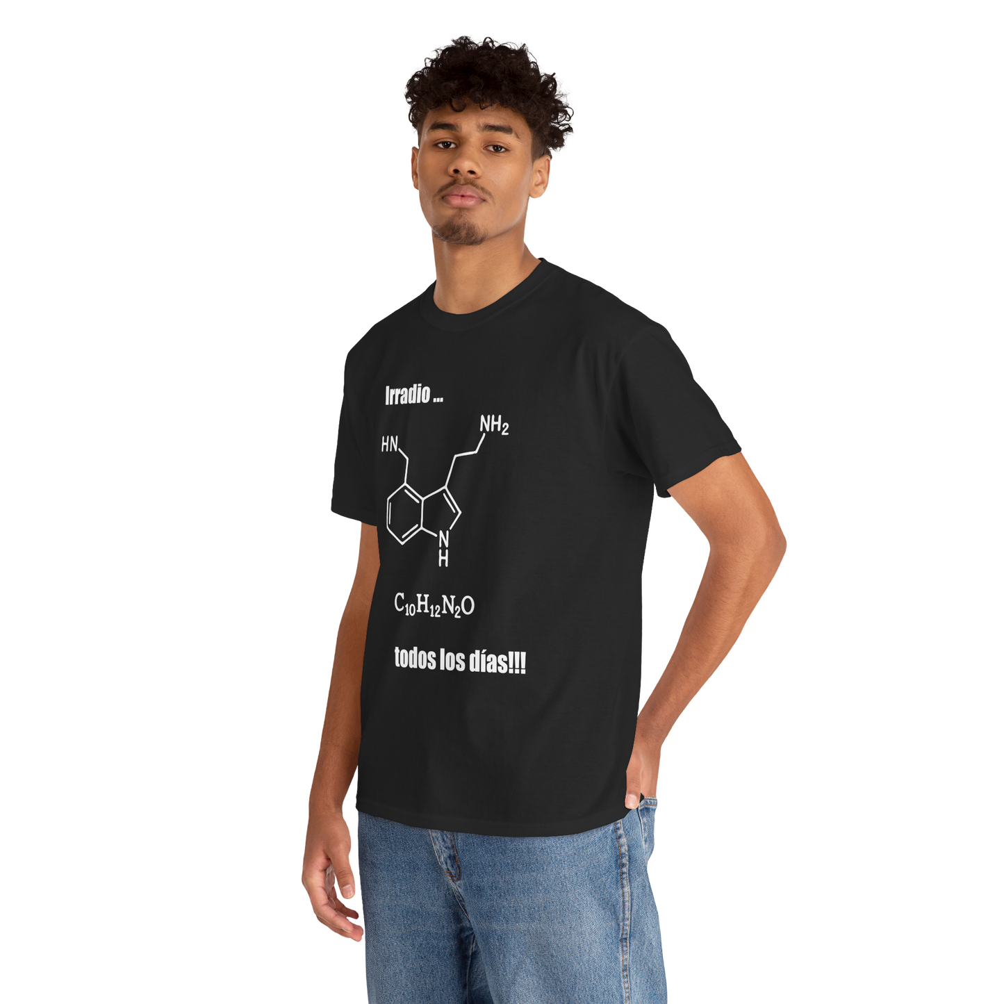 Polera Unisex con diseño de fórmula química de la serotonina