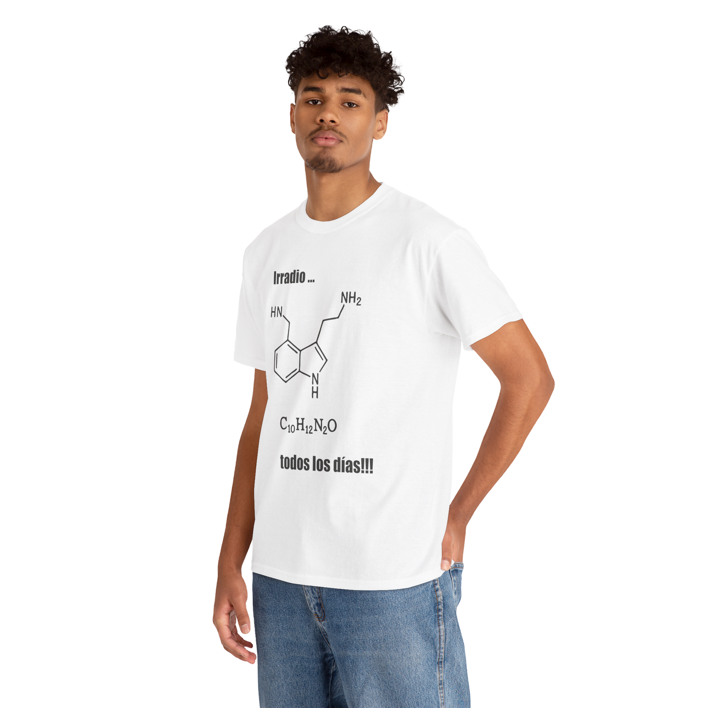 Polera Unisex con diseño de fórmula química de la serotonina