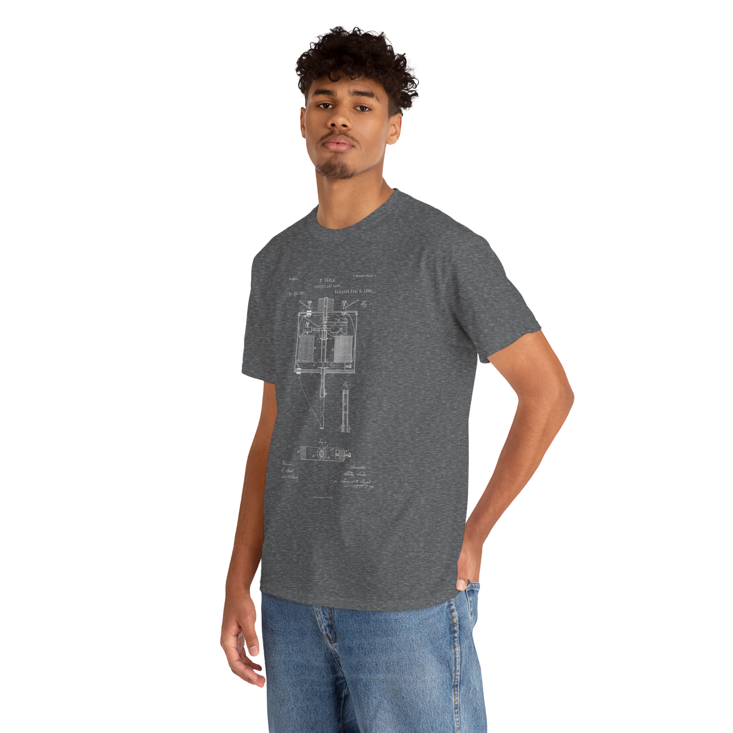 Polera Unisex con diseño de Patente de Lámpara de Arco Eléctrico