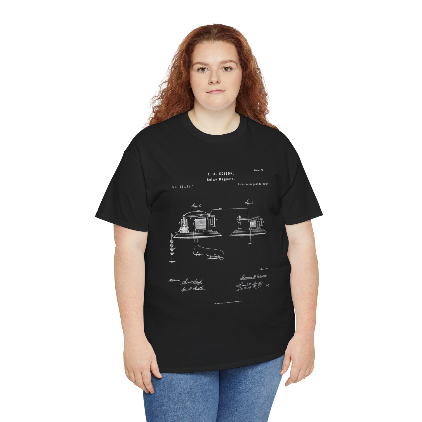 Polera Unisex con diseño de Patente de Relay Magnético