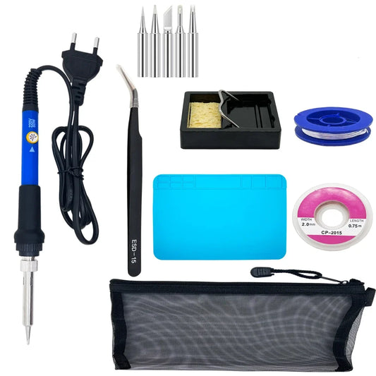 Kit de herramientas soldadura estaño, 220V, 60W.
