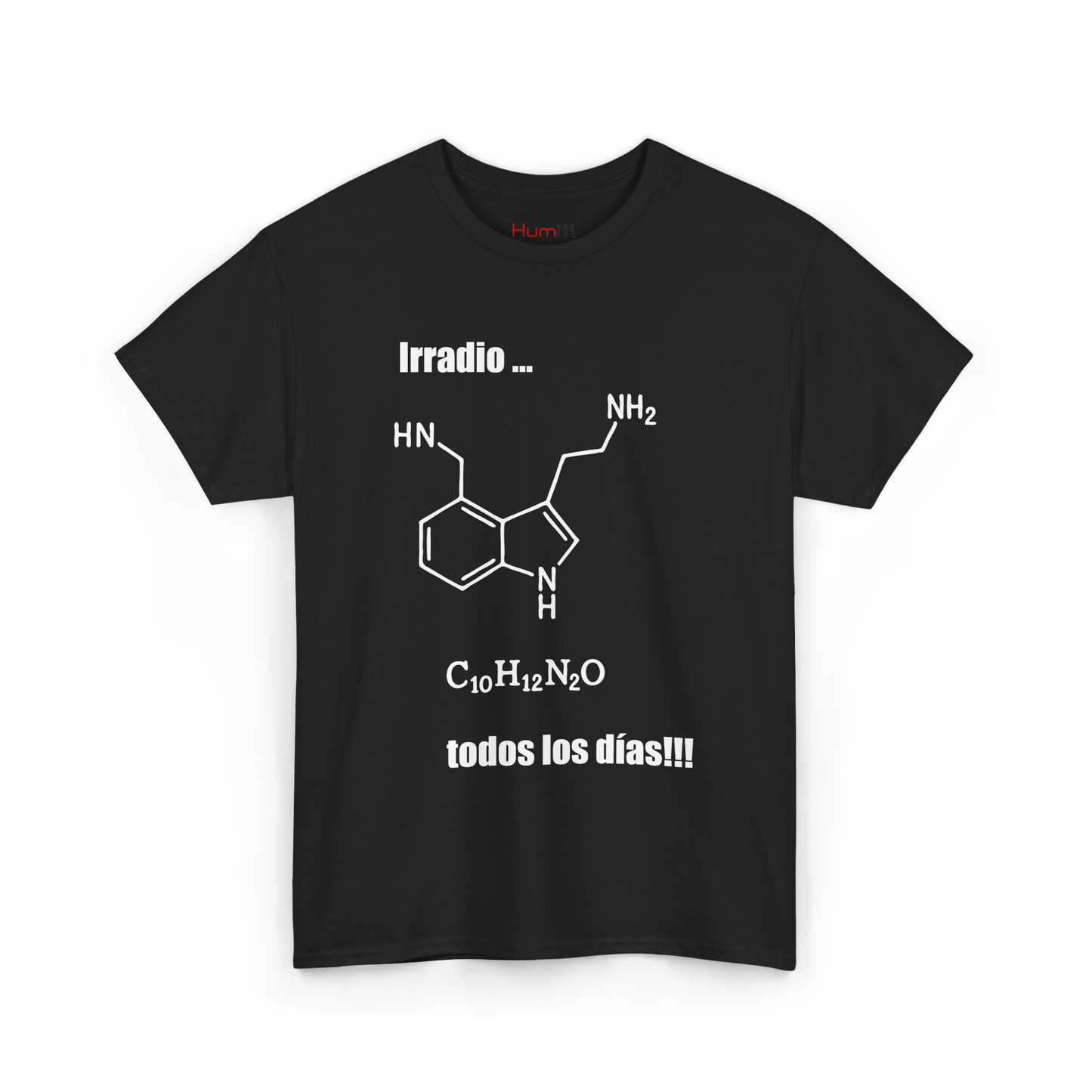 Polera Unisex con diseño de fórmula química de la serotonina
