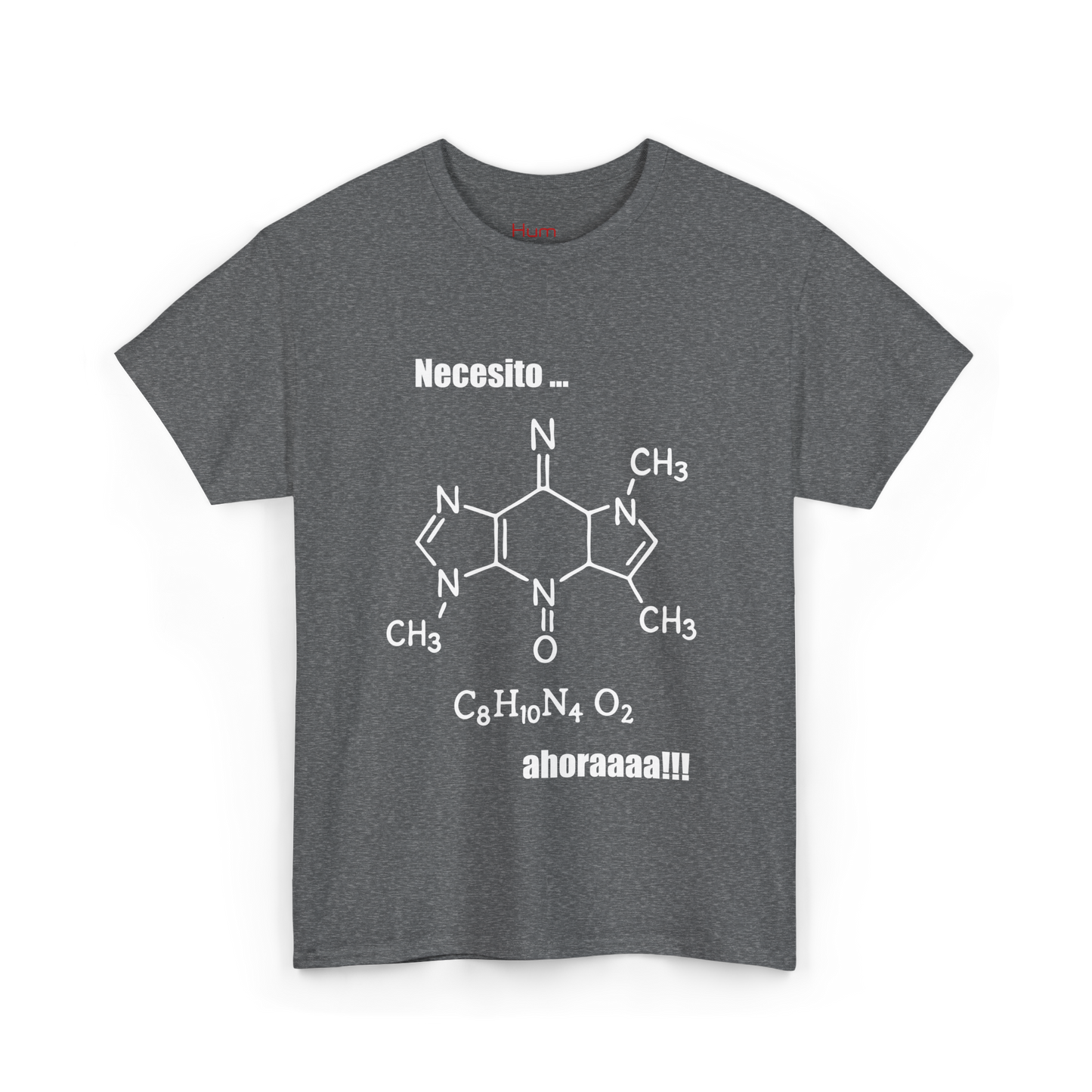 Polera Unisex con diseño de fórmula química de la cafeína