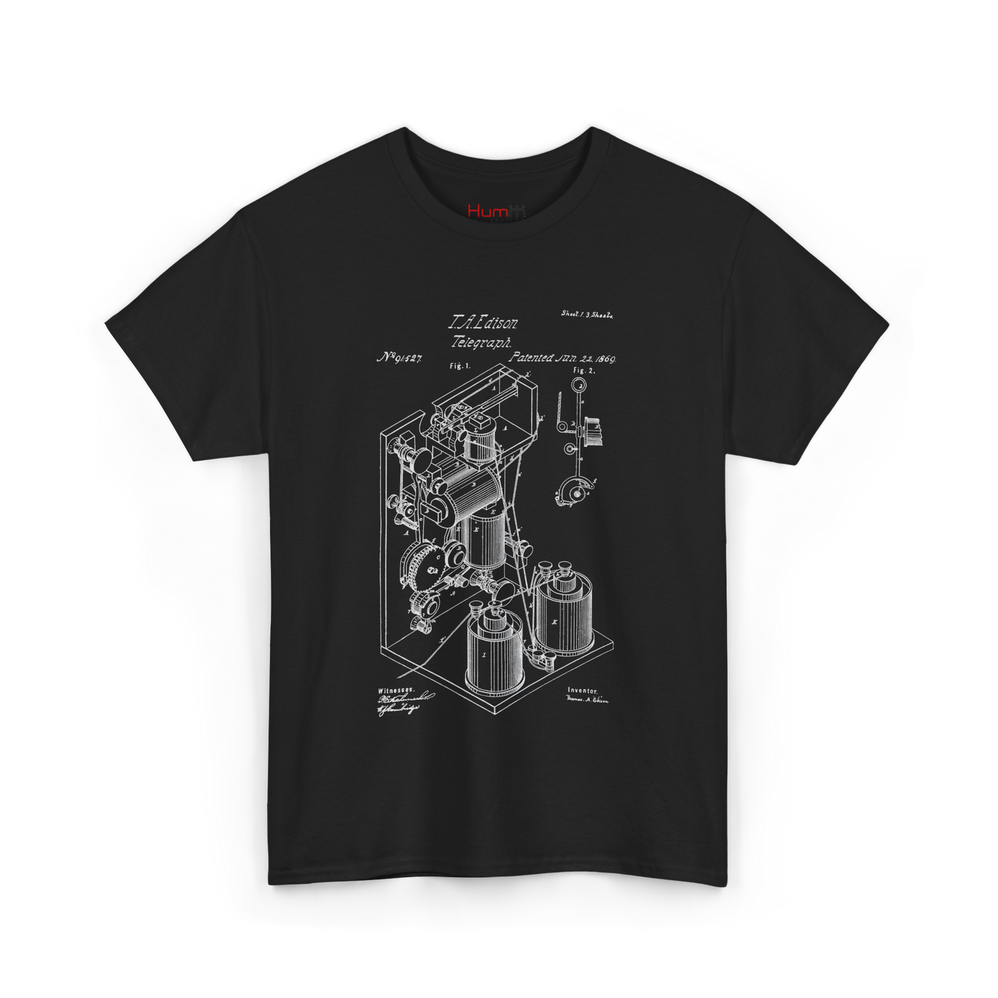 Polera Unisex con diseño de Patente del Telégrafo