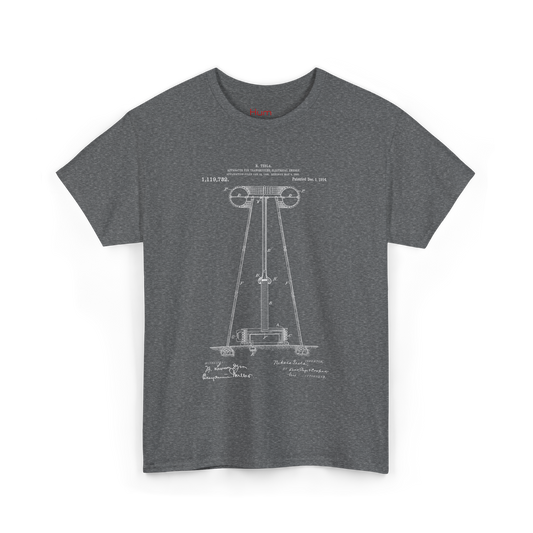 Polera Unisex con diseño de Patente de Transmisor de Energía Eléctrica