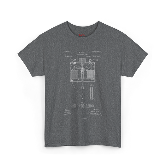 Polera Unisex con diseño de Patente de Lámpara de Arco Eléctrico