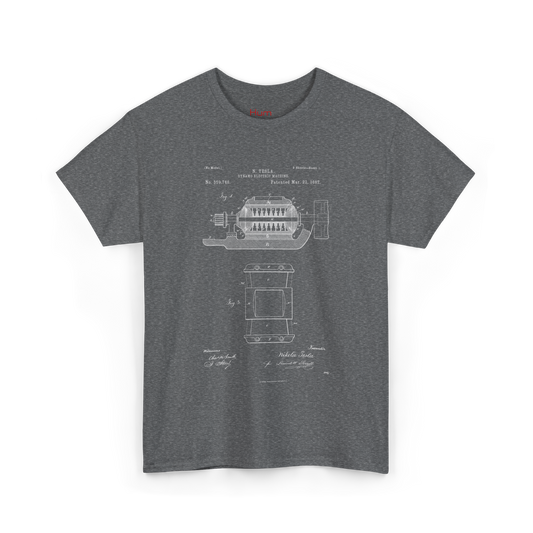 Polera Unisex con diseño de Patente de Dynamo Eléctrico II