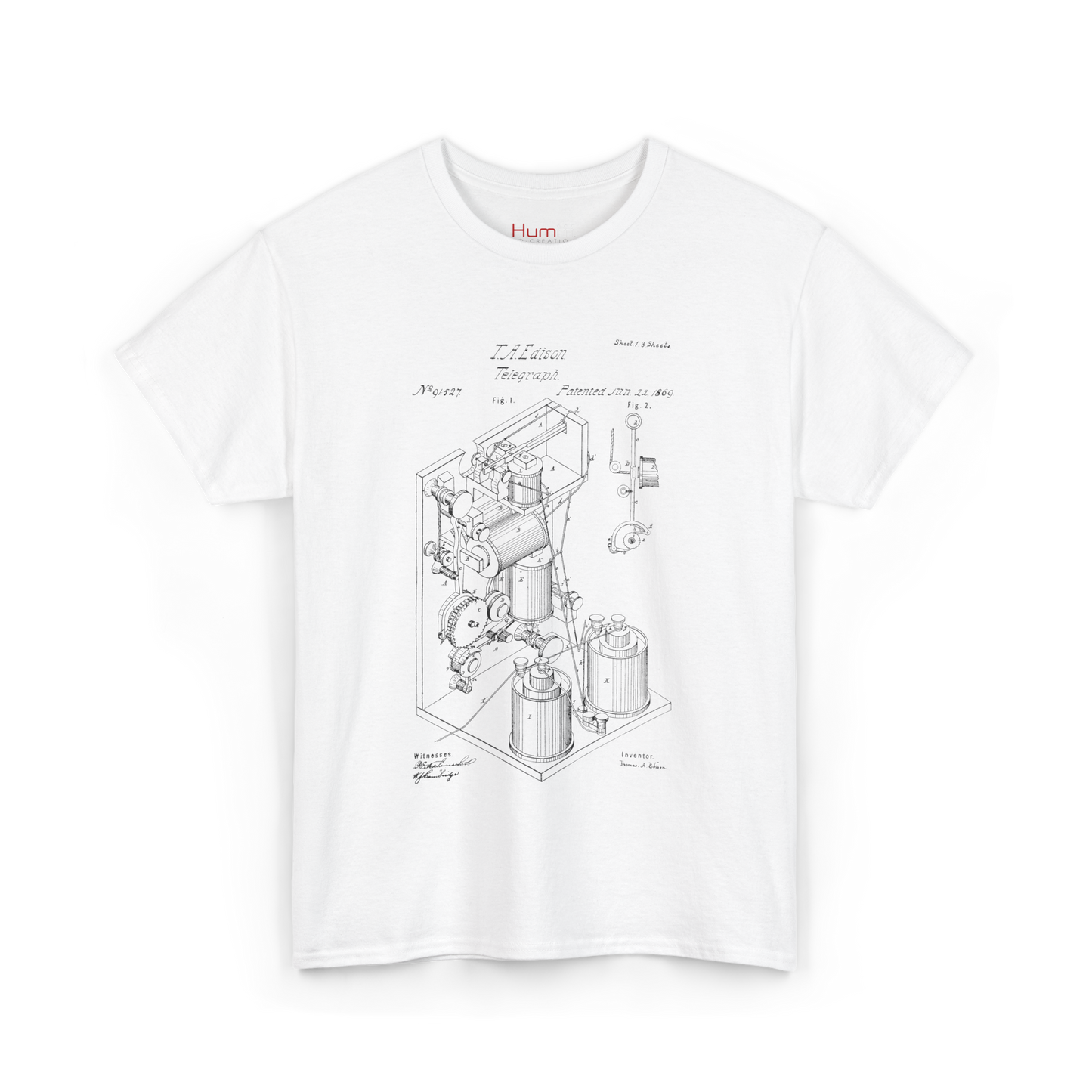 Polera Unisex con diseño de Patente del Telégrafo