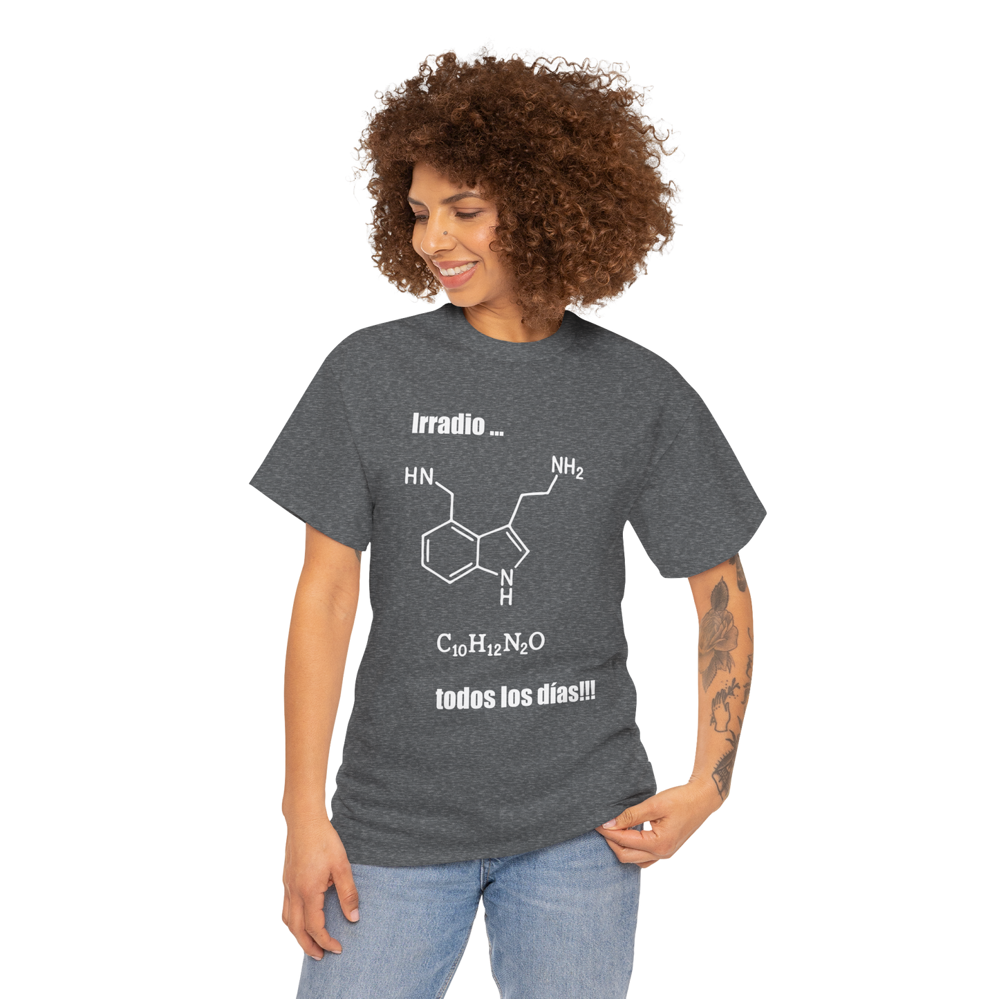 Polera Unisex con diseño de fórmula química de la serotonina